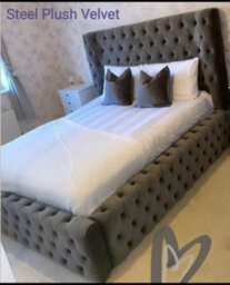 Stratus Interiors Winged Ambassador Chesterfield Bed Frame - Add Professional Assembly & Delivery- Super King - Gas Lift Ottoman Storage Type - thumbnail 7