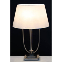 Orsina Satin Nickel Finish Table Lamp With Tapered White Shade,lamp With Four Upward Curving Arms,bedside Lamp - thumbnail 2