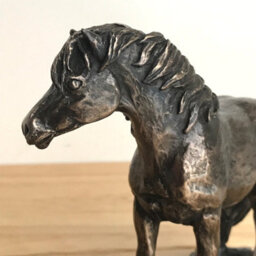 Animal Crackers Shetland Pony Horse Figurine In Solid Cold Cast Bronze Designed By Harriet Glen - thumbnail 5