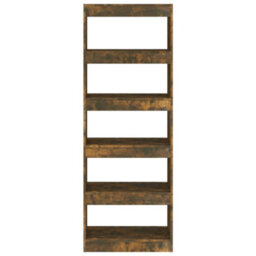 Berkfield Book Cabinet/room Divider Smoked Oak 60X30X166 Cm Engineered Wood - thumbnail 5