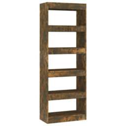 Berkfield Book Cabinet/room Divider Smoked Oak 60X30X166 Cm Engineered Wood - thumbnail 2