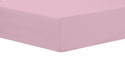 Basics Fitted Sheet In Pink - Three Quarter