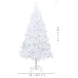 Berkfield Artificial Christmas Tree With Thick Branches White 120 Cm Pvc - thumbnail 6