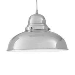 Orsina Chrome Finish Bowl Shaped Pendant Light, Ceiling Lamp With Reflective Exterior, Polished Pendant Lighting - thumbnail 3