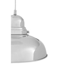 Orsina Chrome Finish Bowl Shaped Pendant Light, Ceiling Lamp With Reflective Exterior, Polished Pendant Lighting - thumbnail 4
