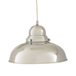 Orsina Chrome Finish Bowl Shaped Pendant Light, Ceiling Lamp With Reflective Exterior, Polished Pendant Lighting - thumbnail 2