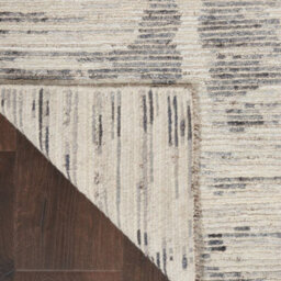 Cream Charcoal Wool Luxurious Plain Easy To Clean Handmade Dining Room Bedroom And Living Room Rug -168Cm X 226Cm - thumbnail 6