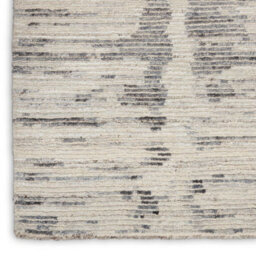 Cream Charcoal Wool Luxurious Plain Easy To Clean Handmade Dining Room Bedroom And Living Room Rug -168Cm X 226Cm - thumbnail 5