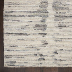 Cream Charcoal Wool Luxurious Plain Easy To Clean Handmade Dining Room Bedroom And Living Room Rug -168Cm X 226Cm - thumbnail 7