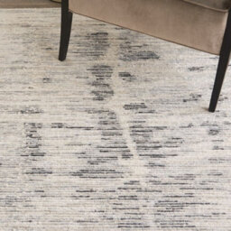 Cream Charcoal Wool Luxurious Plain Easy To Clean Handmade Dining Room Bedroom And Living Room Rug -168Cm X 226Cm - thumbnail 3