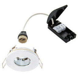 Ip65 Bathroom Slim Round Ceiling Downlight Matt White Recessed Gu10 Led Lamp - thumbnail 3