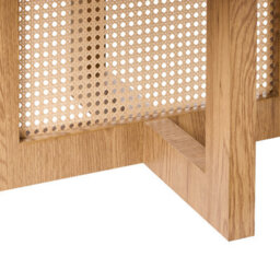 Wyld And Coco Luxeliving Light Brown Round Coffee Table 80 Cm Diameter Mdf Top With Rattan Base - thumbnail 7