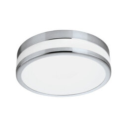 Eglo Led Palermo Bathroom Wall Or Ceiling Light, 1000 Lumen Output, Warm White 3000K, Ip44 Chrome & Satin Glass - thumbnail 2