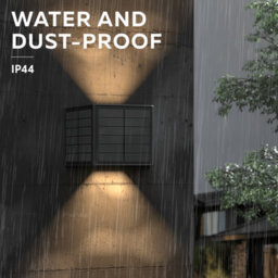Calex Caserta Solar Wall Black  Light Up And Down Outdoor Waterproof 2 Pack - thumbnail 2