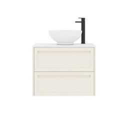 Royal Bathrooms Royal Bathroom Elmore 700mm Classic White Wall Mounted Bathroom Vanity Unit 2 Drawer Plain White Worktop With Breeze Basin - thumbnail 7