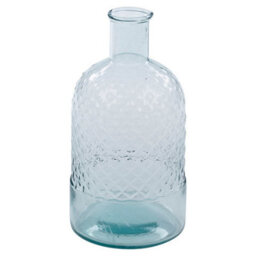 Urbn-Living Urbnliving 24Cm Height Bottle Glass Honeycomb Design Flowers Arrangements Vase - thumbnail 5
