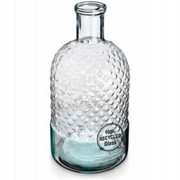 Urbn-Living Urbnliving 24Cm Height Bottle Glass Honeycomb Design Flowers Arrangements Vase - thumbnail 6