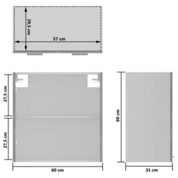 Berkfield Hanging Glass Cabinet Concrete Grey  60X31X60 Cm Engineered Wood - thumbnail 9