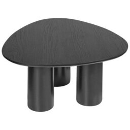 Wyld And Coco Black Engineered Wood Triangular Coffee Table 75 X 75 Cm Retro Triangle - thumbnail 5