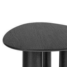 Wyld And Coco Black Engineered Wood Triangular Coffee Table 75 X 75 Cm Retro Triangle - thumbnail 6