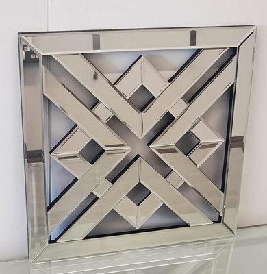 Biznest 30Cm Decorative Geo Mirror Geometric Style Modern Fashion Art Decor Decorative Mirror For Living Room Bedroom Bathroom (3)