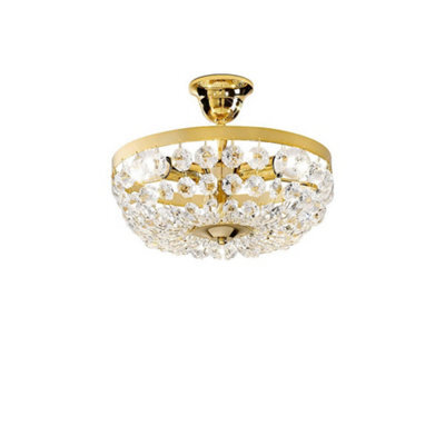 Luminosa Lighting Luminosa Valerie Classic Ceiling Light Polished Gold, 3X E14 - image 1