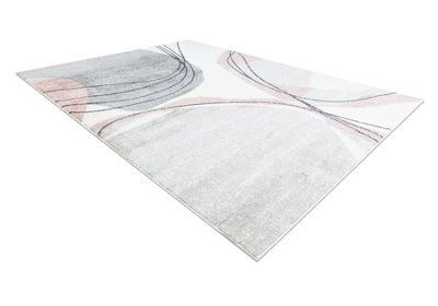 RugsX Carpet Fusion 5868 White Dark Pink - Lines, Modern, Abstract 140X190 Cm - image 1