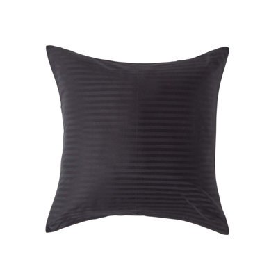 Homescapes Black Continental Egyptian Cotton Pillowcase 330 Tc, 60 X 60 Cm - image 1