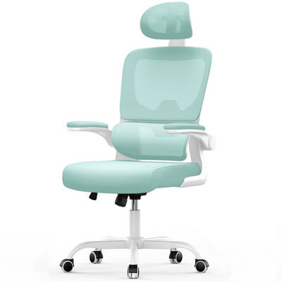 Rattantree Ergonomic Office Chair With Lumbar Support, Adjustable Headrest & Flip-Up Armrests,rocking Function For Home Office