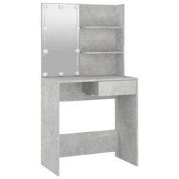 Walplus Dressing Table Set With Led Concrete Grey Engineered Wood - thumbnail 8