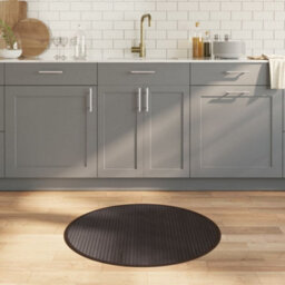 Berkfield Rug Round Dark Brown80 Cm Bamboo - thumbnail 1