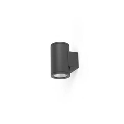 Luminosa Lighting Luminosa Tond 2 Light Dark Grey Led Wall Lamp 2700K 2X6W 2700K Ip54