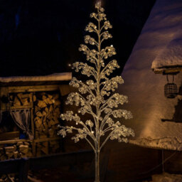 Pegdev - Pdl Outdoor Led Christmas Tree 210Cm 1200 Warm White Lights Silver Balls Resin Base 5M Cable - thumbnail 3