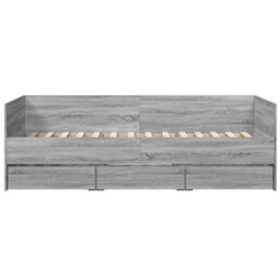 Berkfield Daybed With Drawers Without Mattress Grey Sonoma 90X200 Cm - thumbnail 4