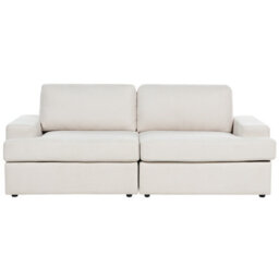 Beliani Living Room Set 5 Seater Alla Fabric Light Beige - thumbnail 4