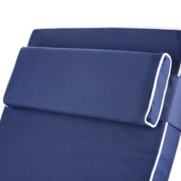 Alfresia Blue Steamer Deck Chair Garden Cushion With Luxury Thick Foam Filling - thumbnail 5