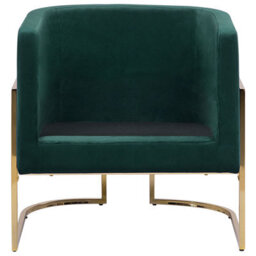 Beliani Armchair Sirkka Velvet Dark Green - thumbnail 6