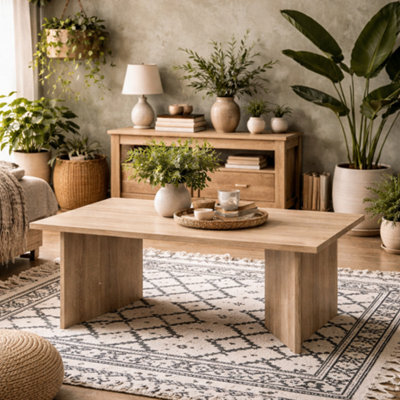 Wyld Haus Naestved Sonoma Oak-Look Rectangular Coffee Table 870 X 430 mm - image 1