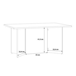 Wyld Haus Naestved Sonoma Oak-Look Rectangular Coffee Table 870 X 430 mm - thumbnail 4