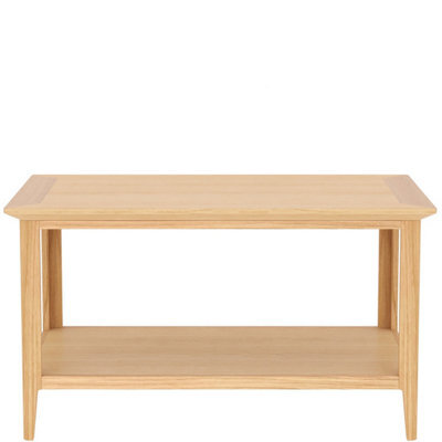 Rest Relax Keswick Oak Coffee Table With Shelf Beige - image 1