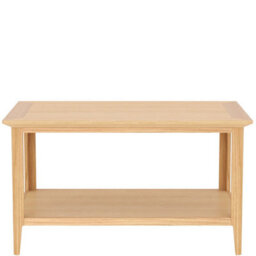 Rest Relax Keswick Oak Coffee Table With Shelf Beige - thumbnail 1