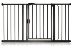 Bettacare Auto Close Pet Gate, 132.6Cm - 139.6Cm, Matt Black, Pressure Fit Stair Gate For Dog & Puppy - thumbnail 1