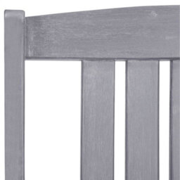 Garden Chairs 4 Pcs Solid Acacia Wood Grey - thumbnail 7