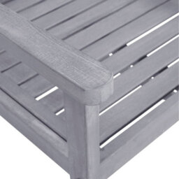 Garden Chairs 4 Pcs Solid Acacia Wood Grey - thumbnail 6