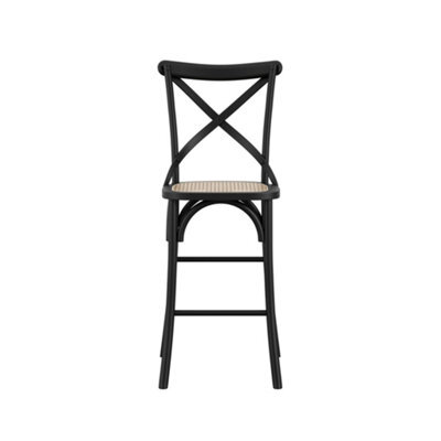 LPD Fitzroy Framed Dining Chairs With Cane Seat Pad & Black Beech Legs Pack Of 2