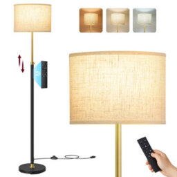Vasagle Floor Lamp For Living Room, Adjustable Height 140-170 Cm, Modern Standing Lamp With Foot Switch,gold And Black - thumbnail 3