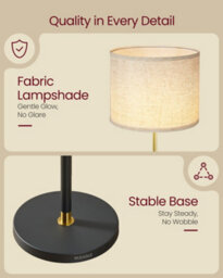 Vasagle Floor Lamp For Living Room, Adjustable Height 140-170 Cm, Modern Standing Lamp With Foot Switch,gold And Black - thumbnail 7