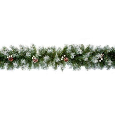 Premier Snow Tipped Artificial Garland Green/white (One Size)