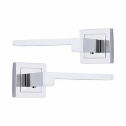 Golden Grace 1 Set Zeta Design Bathroom Complete Internal Door Handle Set Polished Chrome Finish - thumbnail 3