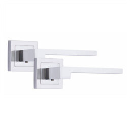 Golden Grace 1 Set Zeta Design Bathroom Complete Internal Door Handle Set Polished Chrome Finish - thumbnail 2